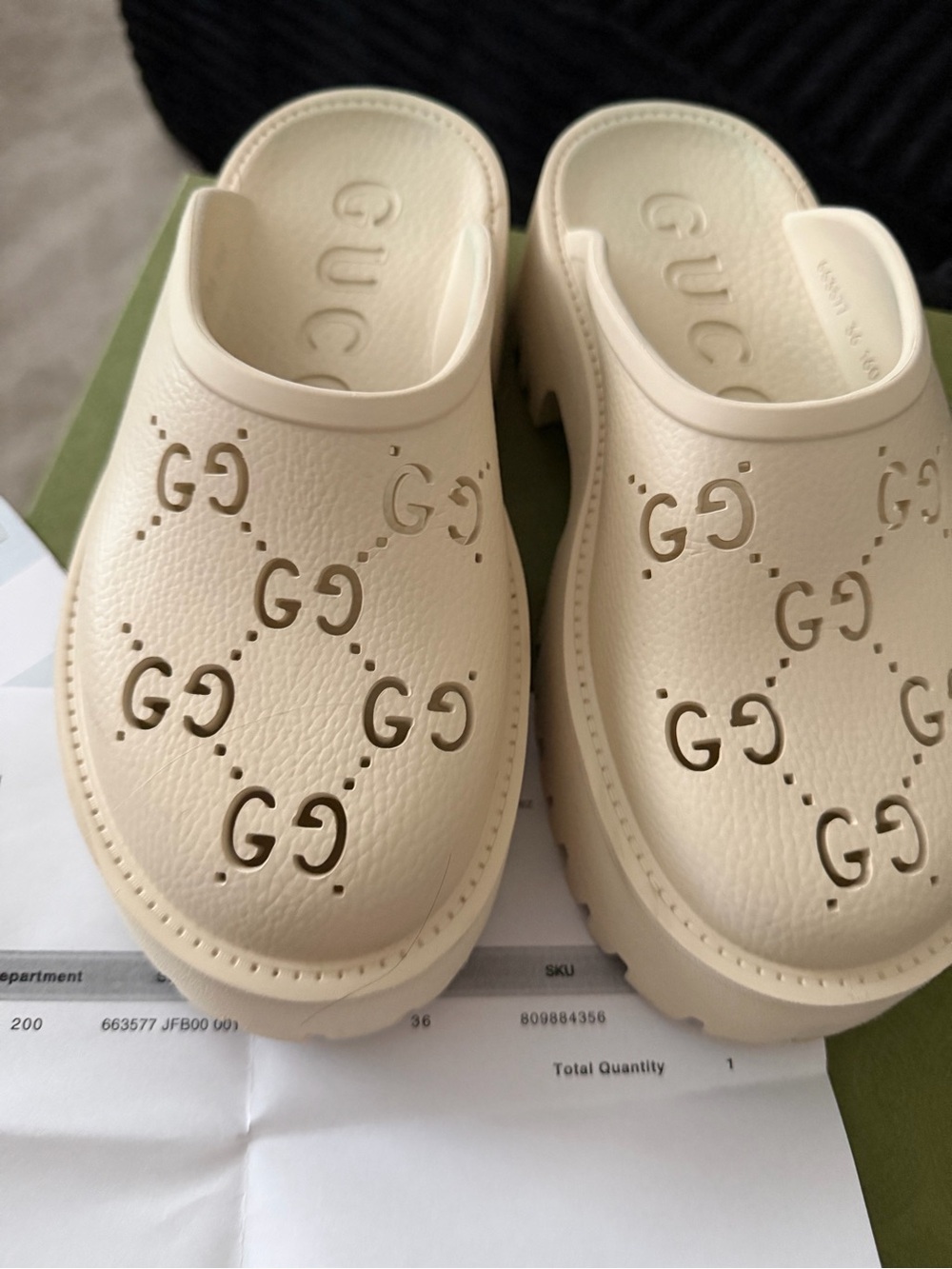 Gucci Elea GG Rubber Mules